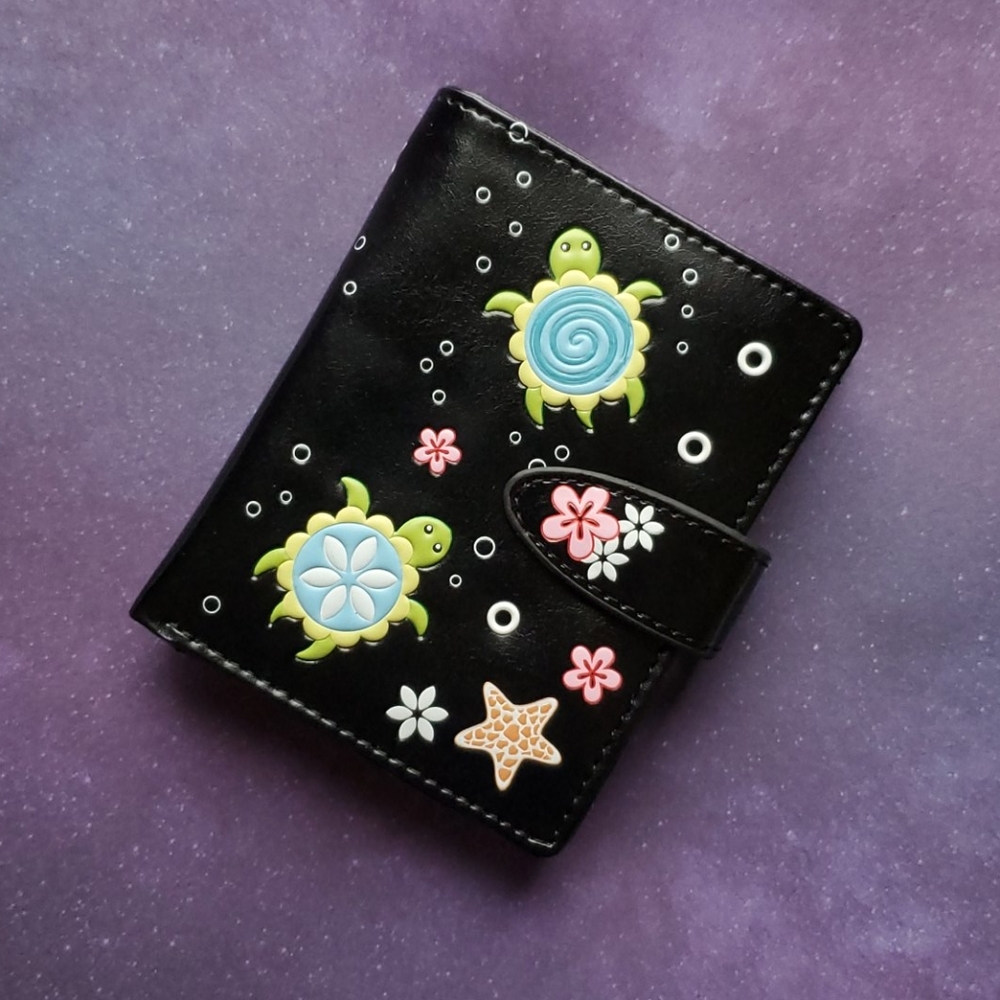 Sea Turtle Wallet - Black Vegan Leather NWT - Shagwear - Picture 7 of 7